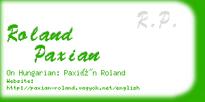 roland paxian business card